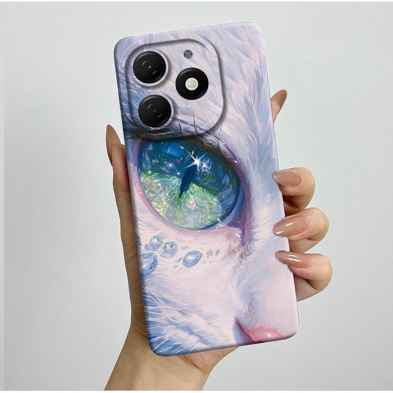 Für tecno Spark go 2024 BG6 Hülle Fundas Schöne Blumen Mattes Flüssigsilikon Schutzhülle Für Tecno SparkGO 2024 Handyhüllen