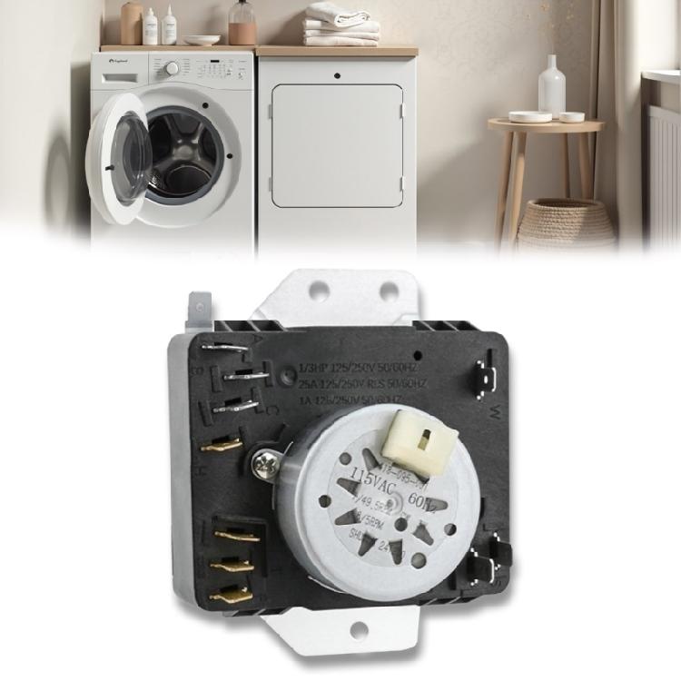 Wear Resistant Dryer Timer Energy Saving Design Simple Setup Plastic and Metal Texture for Efficient Home Appliance Use
