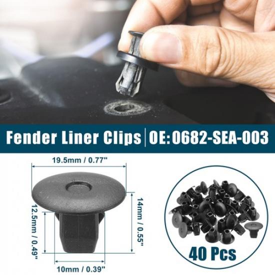 Fender Liner Clips Replacement For Honda Accord No.90682-SEA-003 Black 40 Pcs