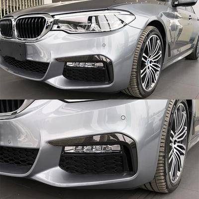 2ks Carbon Fiber Auto Přední mlhové světlo Lampa obočí Kryt Nálepka Příslušenství pro BMW řady 5 G30 530i 530li M Sport 2018