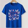 Butterfly Six Seven Print Children Tshirts Summer Girls Casual Fashion Funny Tops Kids Colorful Crew Neck Short Sleeve Tees