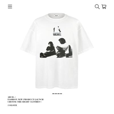 Trendige Marke Schwer 250 Herren- und Damenoberteile, Charakter-Gramm, Lockerer Druck Kurzarm-T-Shirt, Reine Baumwolle