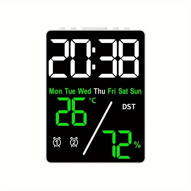1PC Small LED Art Clock Mall LED Alarm Clock Gift Multi-function Electronic Clock Simple Set Temperature and Humidity Clock for