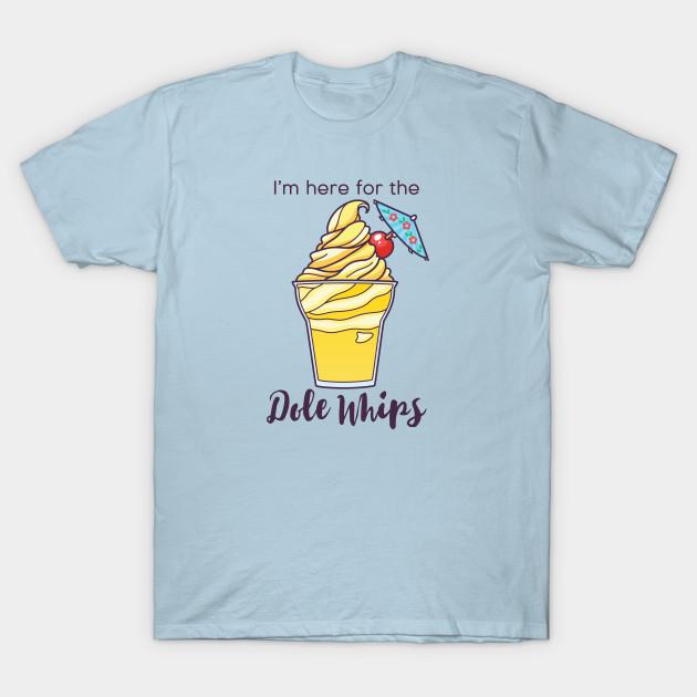 

Men Black Print T-shirt I M Here For The Dole Whips No-Cut Transfer Paper Print Cotton Tshirt M