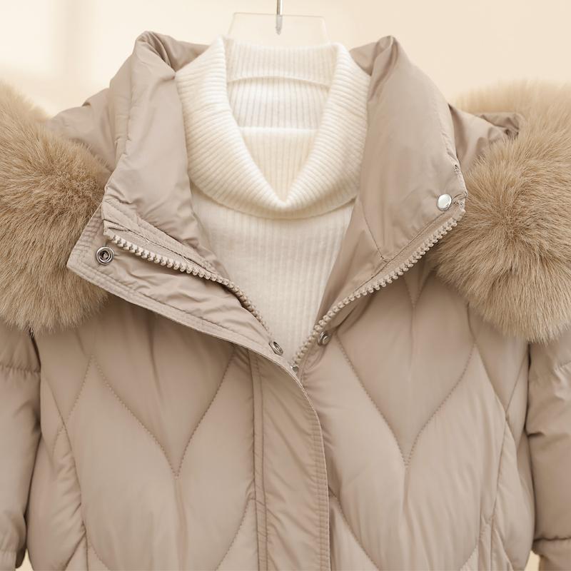 Fashion Winter Woman Coats Hooded Faux Fur Collar Thick Warm Plus Size Long Parkas Loose Women's Jackets