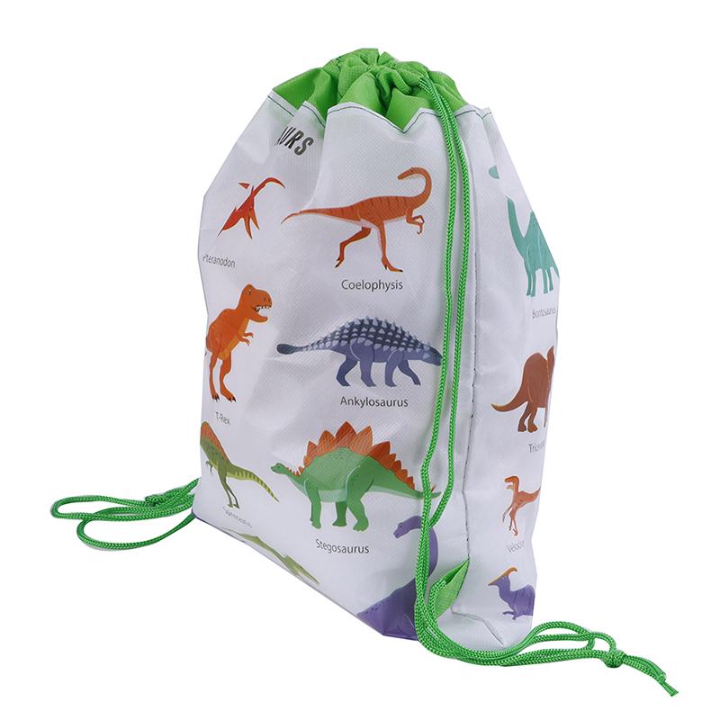 dinosaur drawstring bolsa