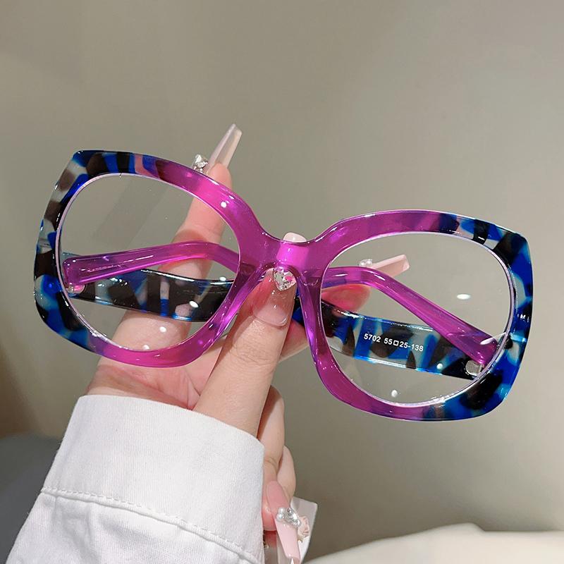Irregular Rim Glasses Women Fashion Patchwork Blue Light Blocking Optical Frames New Trendy Stylish Brand Design Eyewear