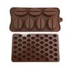 7-Cavity Silicone Mold for Coffee Beans, Candy, Chocolate, Cake, Fondant, Wax, and Ice Cubes.