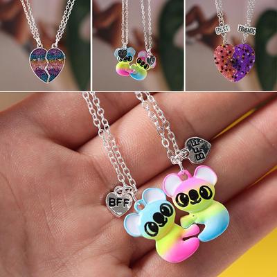 New for Women Men Fashion BFF Necklace Friendship Jewelry Creative Friendship Necklace Gift