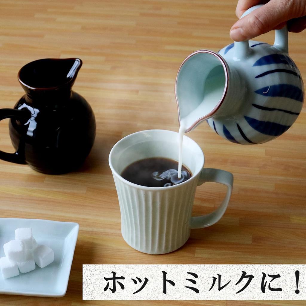 Lunchang Microwave Pitcher Made In Microwave Shorter Heating No Need for Mitts with Hot Boiling Soba Soup [Arita Ware, Japan] Friendly, Time, Handle,