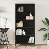 VidaXL Bibliothèque noir 80x31x169 cm bois d’ingénierie 3295312