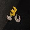 New Floral Firework Hoop Earrings - Versatile, Shiny, Light Luxury Jewelry for Women