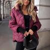 Womens Short Hooded Quilted Puffer Coat Fall Winter 2026 Slim Fit Lightweight Warm Outerwear MG802
