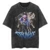 Hot-blooded Anime Dragon Ball Vegeta IV GYM Graphic Print T-Shirt Men Women Vintage Washed Cotton Summer New Tee Streetwear Y2K Fashion Oversized Top