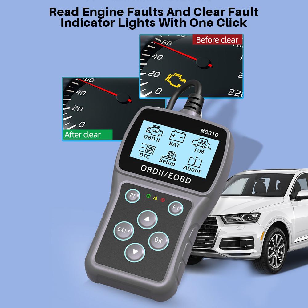 Vehicle OBD2 Code Reader OBDII Scanner MS310 Read Vehicle Information Multi-language Car Diagnostic Scan Tool Work for Car Auto