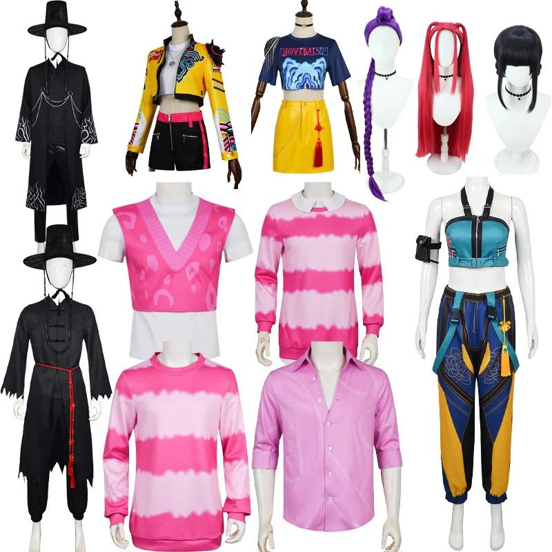 Demon Slayer Rumi Zoey Mira Cosplay Costume Boys Girls Clothes and Wig Idol Group Roleplay Halloween Carnival