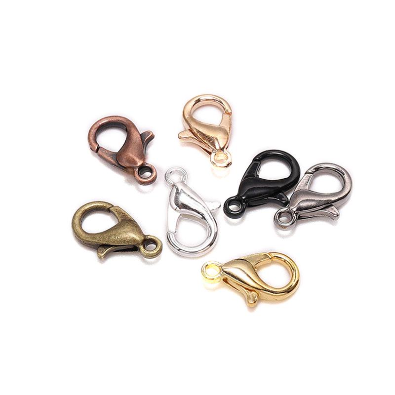 Gör-det-själv Handgjort Legerings Hummerlås Set: Armband, Halsband, Nyckelringskopplingar - 50-pack