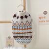 Pet Dog Sweater XL Polyester Autumn and Winter Print Pretty Dog Clothes with Traditional Design
