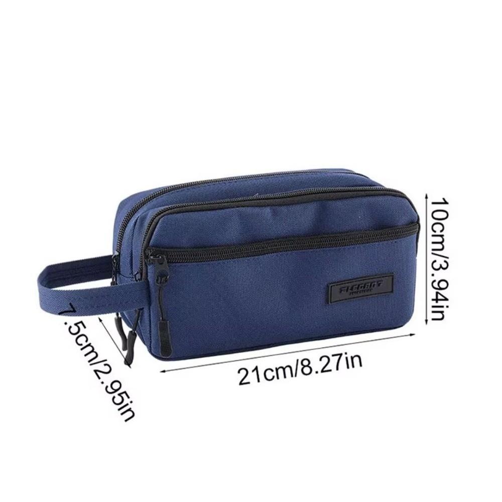 Portable 3 Layers Pencil Case Oxford Large Capacity Pen Case Multi-purpose Pencil Pouch School Supplies