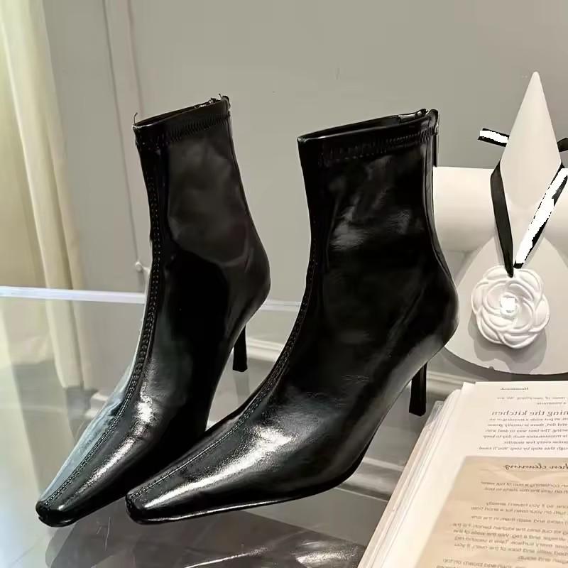 Fashion Eilyken High Quality Soft PU Leather Ankle Boots Women Street Style Pointed Toe Thin Low Heels Shoes Short Botines