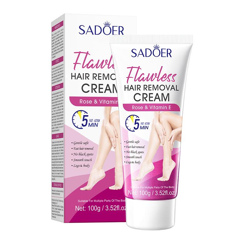 Crème dépilatoire, Rose EV Crème dépilatoire lisse et sans défaut 100g, Non irritante, Lisse