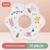 Eine Packung mit 10 Einweg-Lätzchen, Baby-Sabbertuch, wasserdichte 360-Grad-Spuckgaze, Neugeborenen-Halstuch