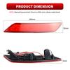 2pcs Red LED Bumper Reflector Lights For 2013-2015 Honda Civic Sedan /4DR Only Rear Fog Lamps Tail Turn Signal Light Accessories