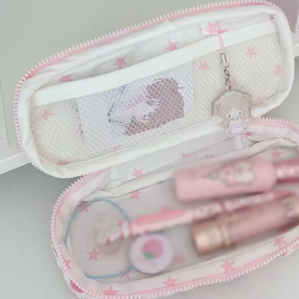 Strawberry Design Pen Bag Large Capacity Pen Pouch High Quality Stationery Bag  Students