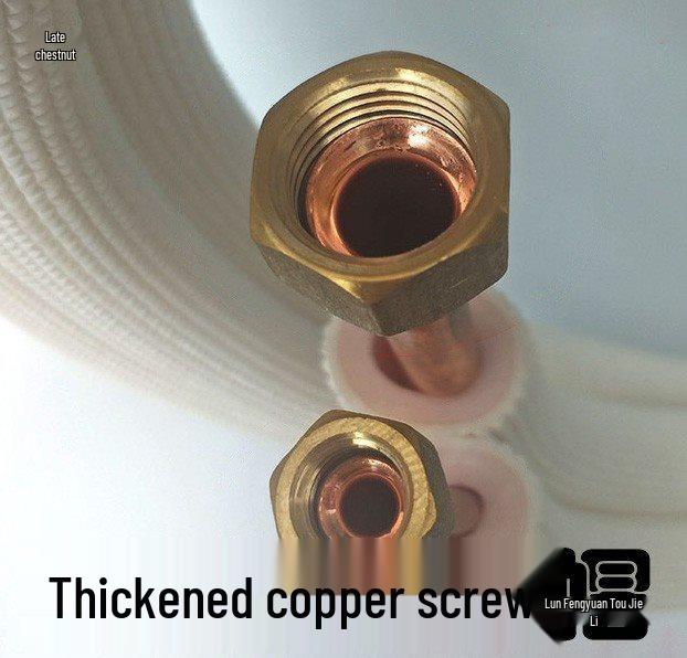 Air Conditioner Solderless Pure Copper Pipe for 1-3 HP, Refrigerant Double Pipe, Thickened