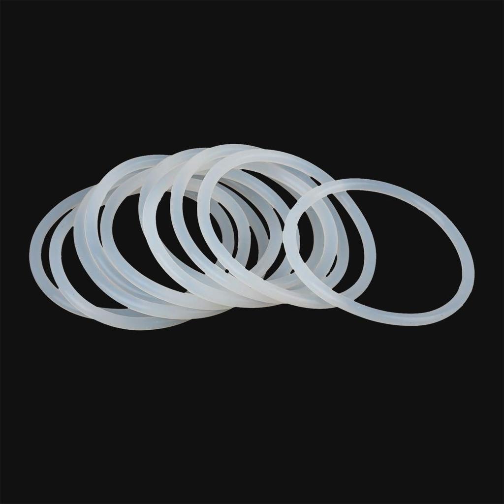 uxcell O-Ring Seal Gasket VMQ Seal Gasket Washer White Silicone Rubber 50mm X 3.1mm for Car 10pcs