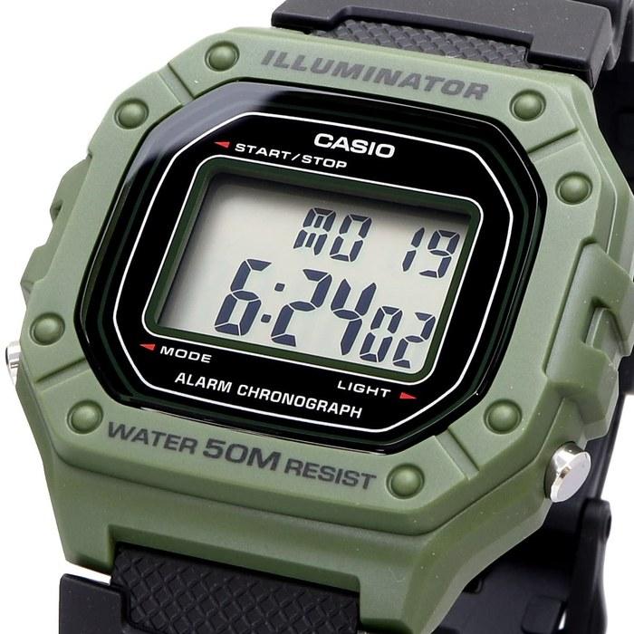 Casio Standard Digital Watch W-218H-3AV (Olive Green)