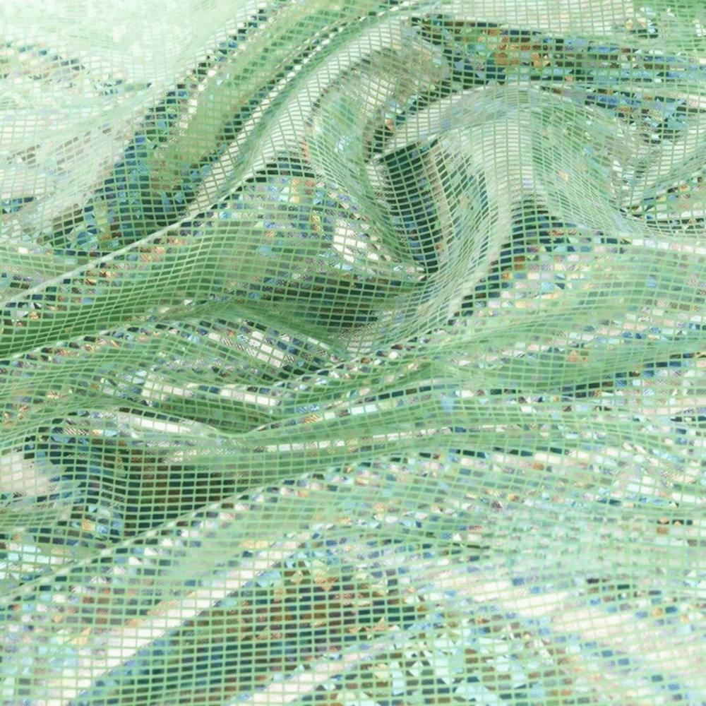 DIY 100x150cm Metallic Gold Foil Fabric Laser Colorful Sewing Material Shining Apparel Cloth Stage Performance Clothing