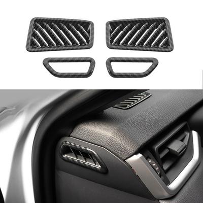 4pcs Car Inner Dashboard Air Vent Outlet Cover Trim Carbon Fiber Styling Decoration Cover For Toyota RAV4