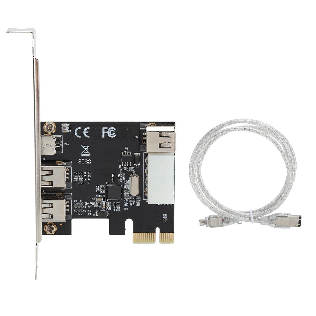 PCIE Capture Card 3 Port Expansion Card 1394 Interface Conversion HD Video Adapter Controller