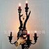 Cow Head Candle Holder Resin Art Decor Home Garden Ornament Creative Figurine