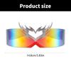 Punk Fire Heart Sunglasses Large Shield Eyeglasses Popular 2000s Hiphop Sun Glasses for Everyday Use Street Photoshots