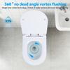 Rimless Wall Hung Toilet, Wall Mounted Toilet Bowl with Soft Closing Seat, Space Saving Round Floating Toilet with 360-degree Single Hole Super Swirl