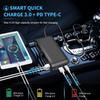 Extractme Car Cigarette Lighter Adapter Splitter 120W QC3.0 USB Fast Charger 4Port Socket with Voltmeter Auto