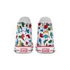 Converse Buty All Star Teen High płócienne z nadrukiem dinozaura Odporne na ścieranie Białe A01668C