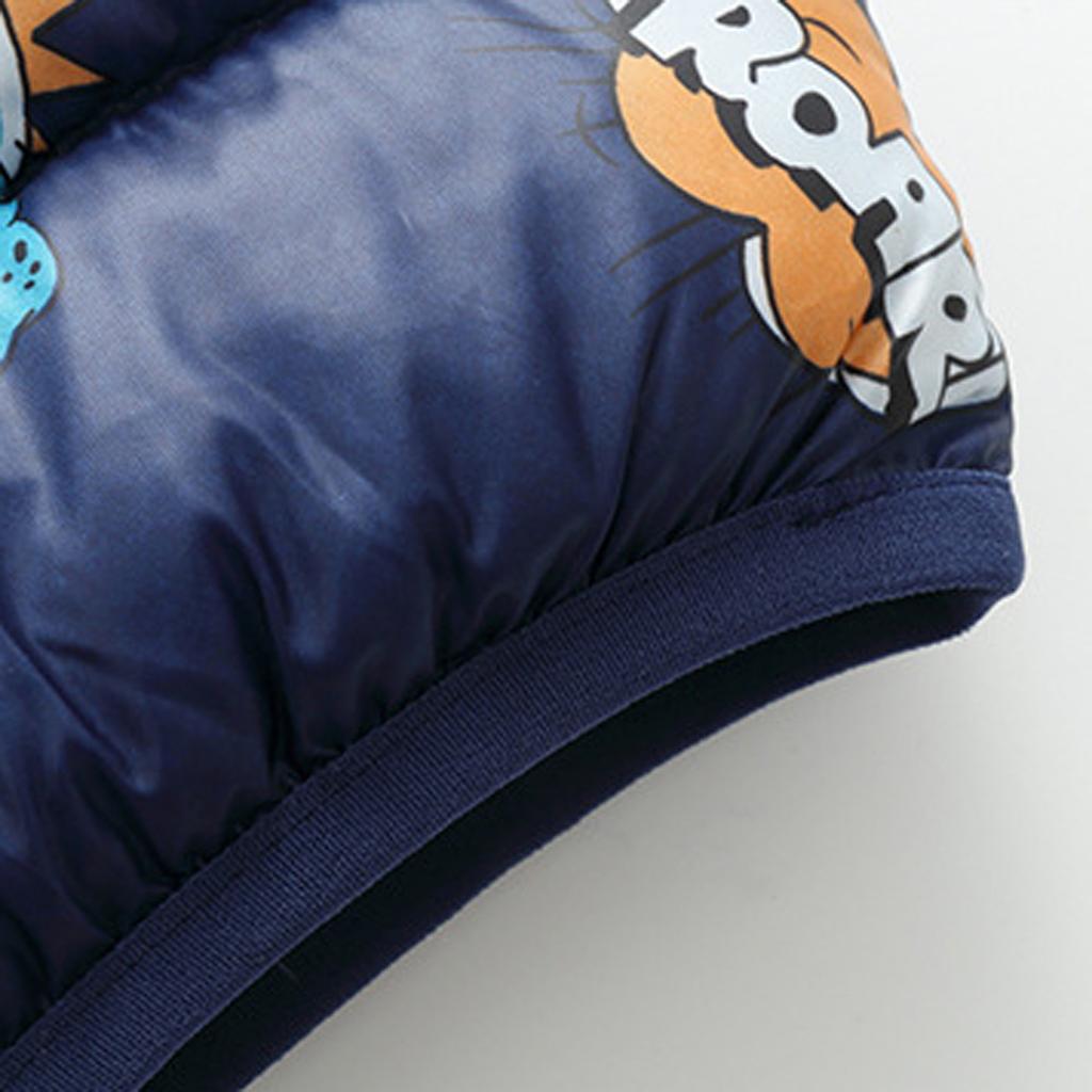 Maluch dziewczynek zimowy kreskówka wiatroszczelny płaszcz z kapturem ciepła odzież wierzchnia kamizelka