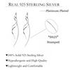 SLUYNZ 925 Sterling Silver Curve Threader Earrings Chain for Women Teens Girls Dangle Wave Earrings Tassel