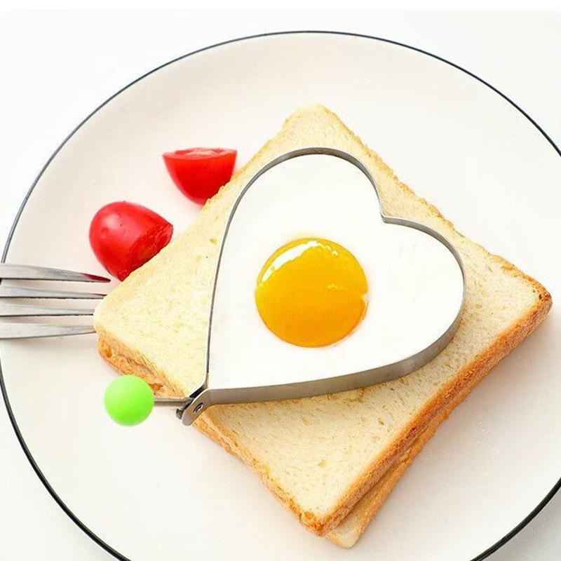 Stainless Steel Egg Frying Mold Diy Egg Frying Model Egg Frying Tool Heart-Shaped Mold Pancake Maker