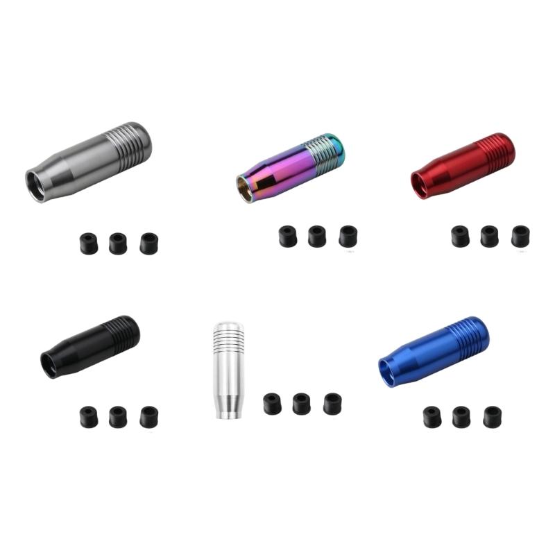 Aluminum Gear Lever Knob for Manual Cars, 8.5 cm Interior Handle with Tapered Form and Grip Line Detail for Use