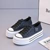 2025 New Women Lace Casual Shoes Fashion Hot Sale Platform Canvas Shoes Summer Breathable Versatile Women Flat Shoes Tenis Mujer