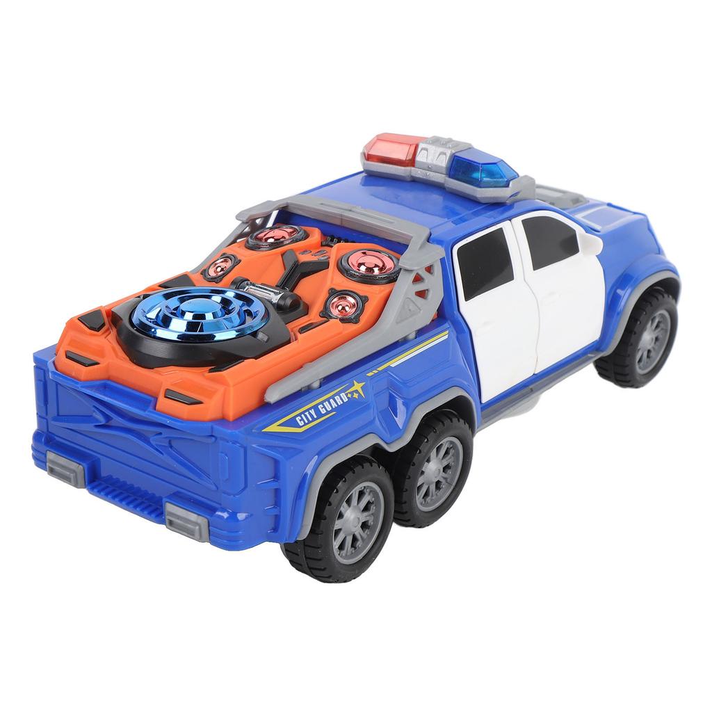 Spielzeugauto mit Licht und Ton, 360 Grad drehend, automatische Türöffnung, batteriebetrieben, leuchtendes Auto