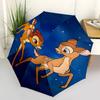 Bambi und Klopfer Automatisches Öffnungs- und Schließschirm - 8 Speichen Tragbarer Faltschirm mit Kunststoffgriff, Geeignet für Freizeit und Hallo