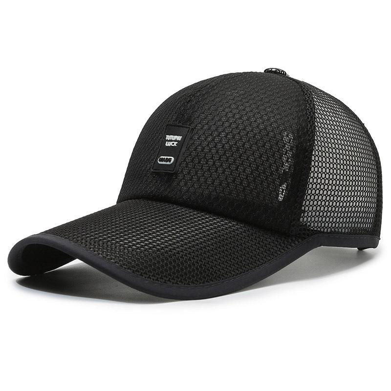 Breathable Mesh Baseball Cap Adjustable Back Strap Curved Visor Outdoor Sports Hat for Men and Women Lightweight Durable Design