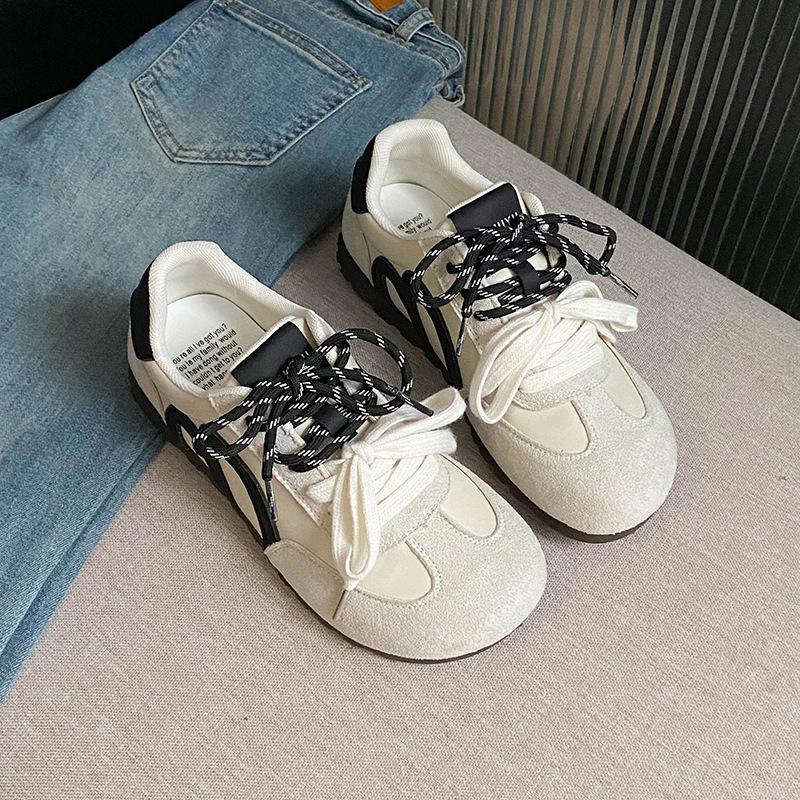 

Нишевый тренд популярные повседневные женские моральные тренировочные туфли тренд ins хлебные туфли женские студенческие туфли дизайн толстая подошва 40 бежевый