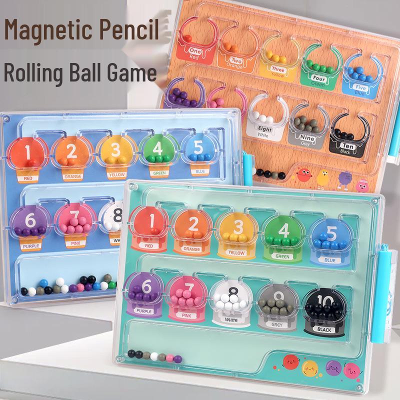 Magnetic Number & Color Sorting Wooden Puzzle for Kids