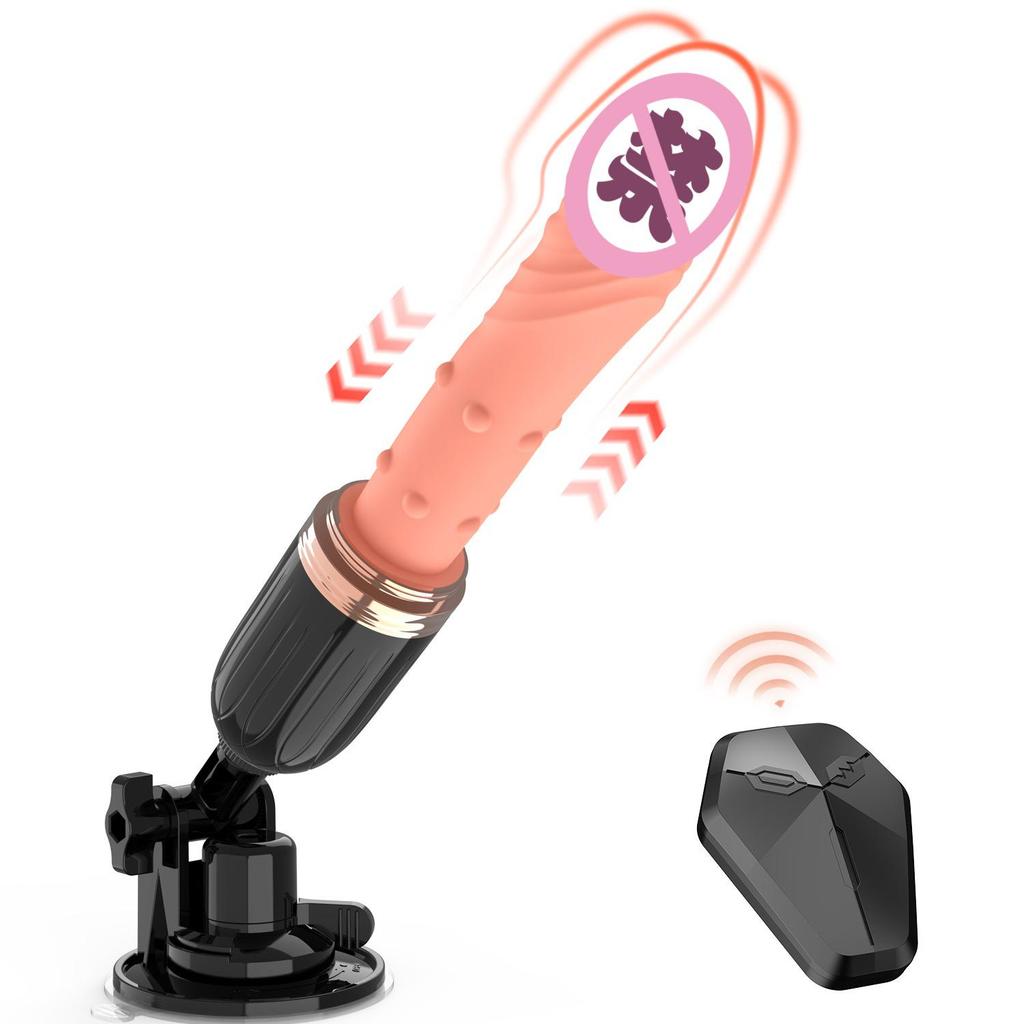 Wireless Remote Control Female Masturbator with Rotating Beads and Telescopic Vibrations for Self-Stimulation and Orgasm